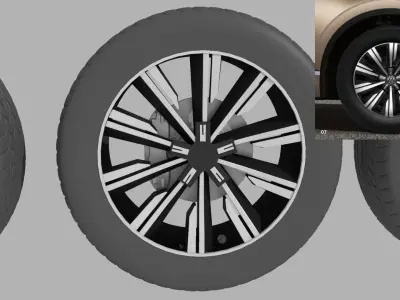 AS rims collection - VW 2018 Low-poly 3D model