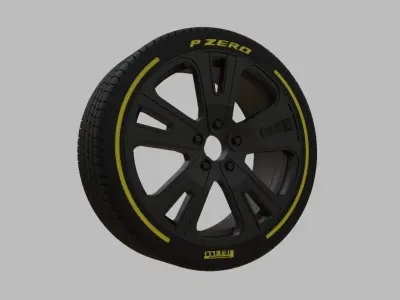 Miniature Enkei SVX Rim and Tire - 3D Print - No Textures 3D print model