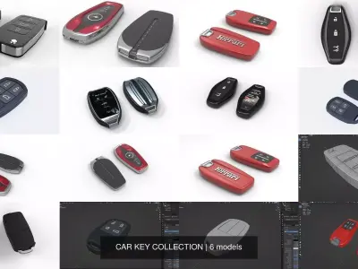 CAR KEY-6 CAR KEY 3D Model Pack