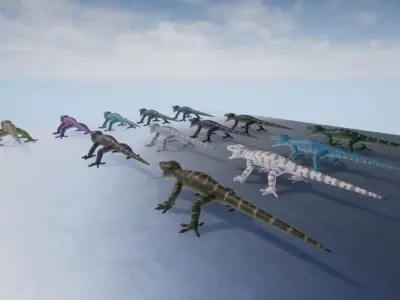 3D Gecko Low-poly 3D model