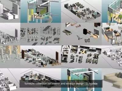 furniture collection for interior and exterior design