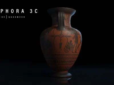 Ancient Greek Amphora Free 3D model