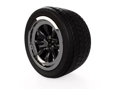 Minilite Style 1-24-1-25 Scale Wheels and Tires Hi-Poly 3D print model