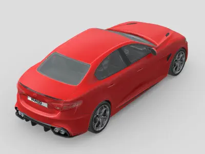 Alfa Romeo Giulia Low-poly 3D model