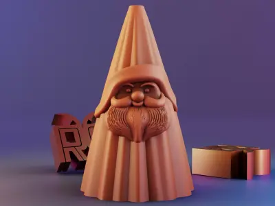 Santa Claus Christmas Candle Mold 3D print model
