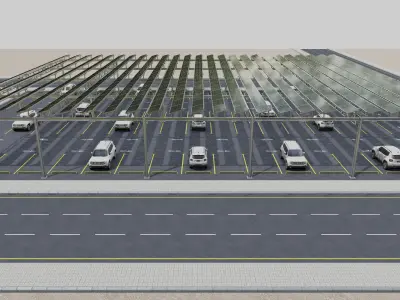 Solar Carport Type 6 3D model