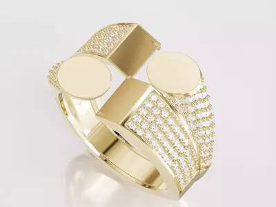 Jewelry Diamond Ring Model RG30 Free 3D print model