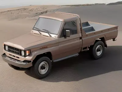 Toyota landcruiser1991 pickup 3D model