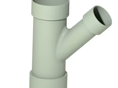 PVC Plumbing Reducing Y Fitting 3D print model