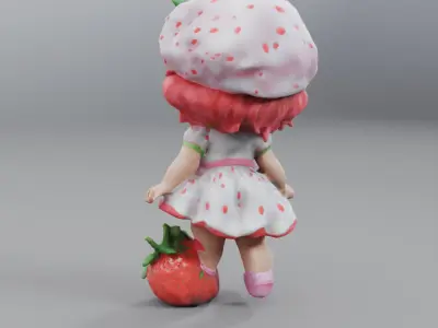 strawberry girl 3D model