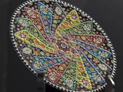 decorative Enamel plate 3D model