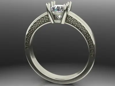 Fantasy diamond-ring Free 3D print model