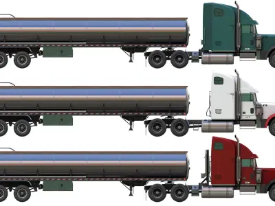 Freightliner Classic XL trucks 3D Model Collection