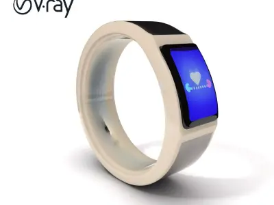 Smart Ring Wearable Technology Model Pack Low-poly 3D model
