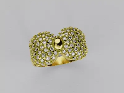 Anillo Corbatin laso monio  - Bowtie Ring 3D print model