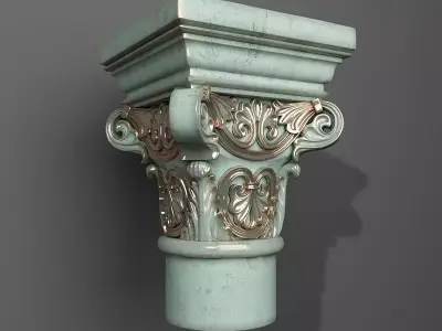 Capitol-1 ornate marble column 3D print model