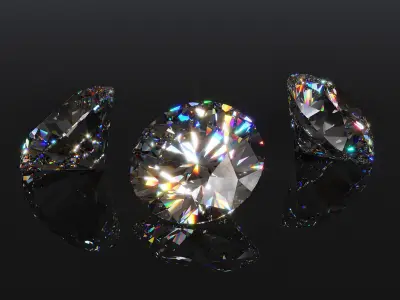 Diamond Round Cut 3D model 3D model