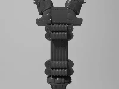 Persian Achaemenid Column Low-poly 3D model