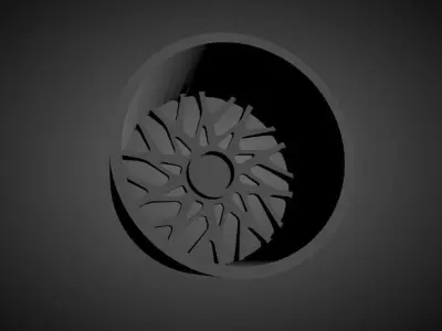 Forgiato Blocco scalable and Printable rim 3D print model