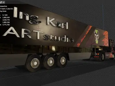 LIAZ 300 Truck with Trailer 3D model