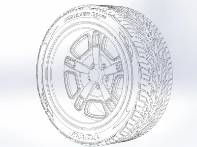 Custom wheels US Mags Flint for your scale model  3D print model