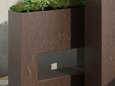 Plant modern planters for balconies and terraces 3D model