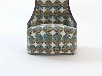 Detail Luxury Bed Room Chair V2 3D model