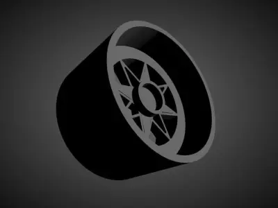 SSR Star Shark scalable and Printable rim 3D print model