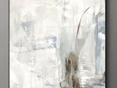 Plaster two square photo frames 39 Low-poly 3D model