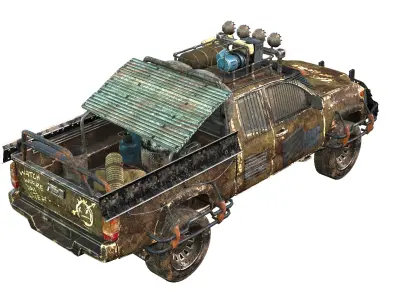 Doomsday PickUp Low-poly 3D model
