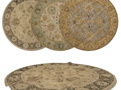 9 in 1 Rug Collection No 3 Low-poly 3D model