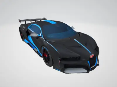 Bugatti Low-poly 3D model