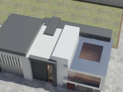 Modern House Exterior  Free 3D model