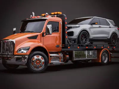 Peterbilt 537 2022 Tow Truck  3D model