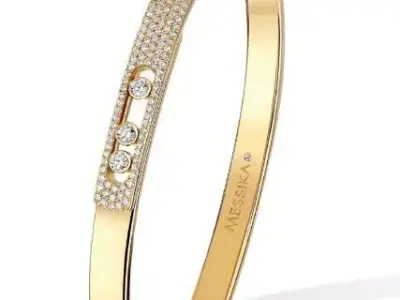 Move Noa pave set diamond bangle bracelet for women 3D print model