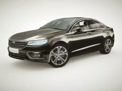 Generic Sedan v6 multicolors Low-poly 3D model