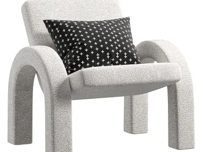 Arco Lounge Chair White By Tigmitrading 3D model