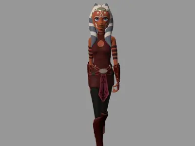 Ahsoka female character from star wars Free 3D model
