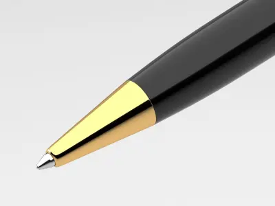 Original Montblanc Meisterstuck Gold-Coated Classique Pen Low-poly 3D model