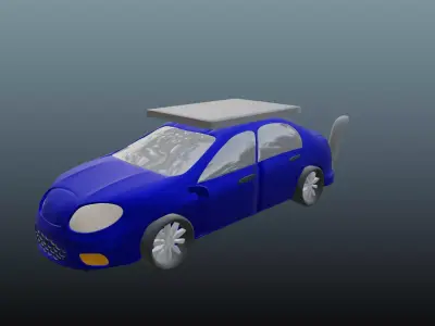 cartoon car Low-poly 3D model 12