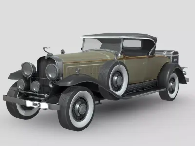 Cadillac V16 Roadster 1930 Low-poly 3D model