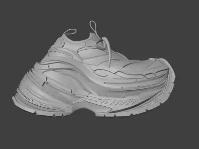 Balenciaga Platform Sneaker Low-poly 3D model