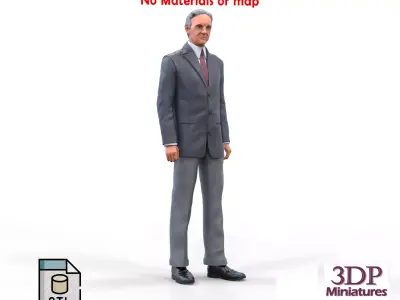 Henry Ford founder of the Ford Motor Company 3D print model