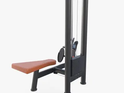 Pulley row Low-poly 3D model
