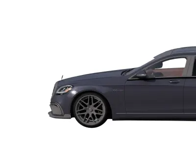 Mercedes S65 AMG with interior 3D model