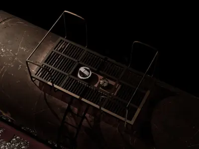 Oil Tanker Train Car 3D model