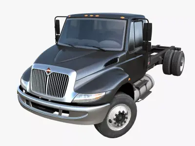 International Durastar frame truck Low-poly 3D model