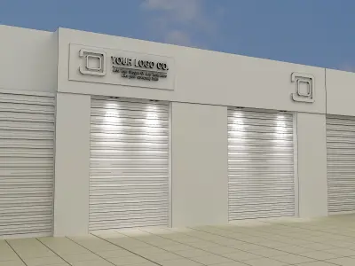 Car service entrance logo sign a607E 3D model