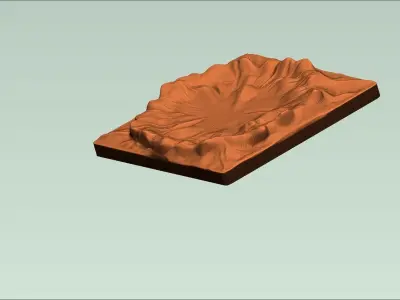 landing crater diorama 3D print model