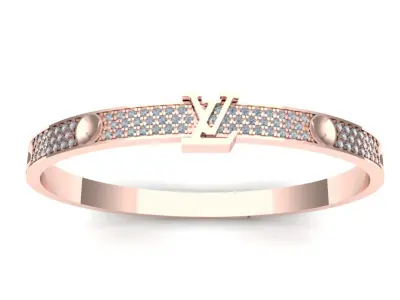 Louis Vuitton Pave Diamonds bangle 3D model